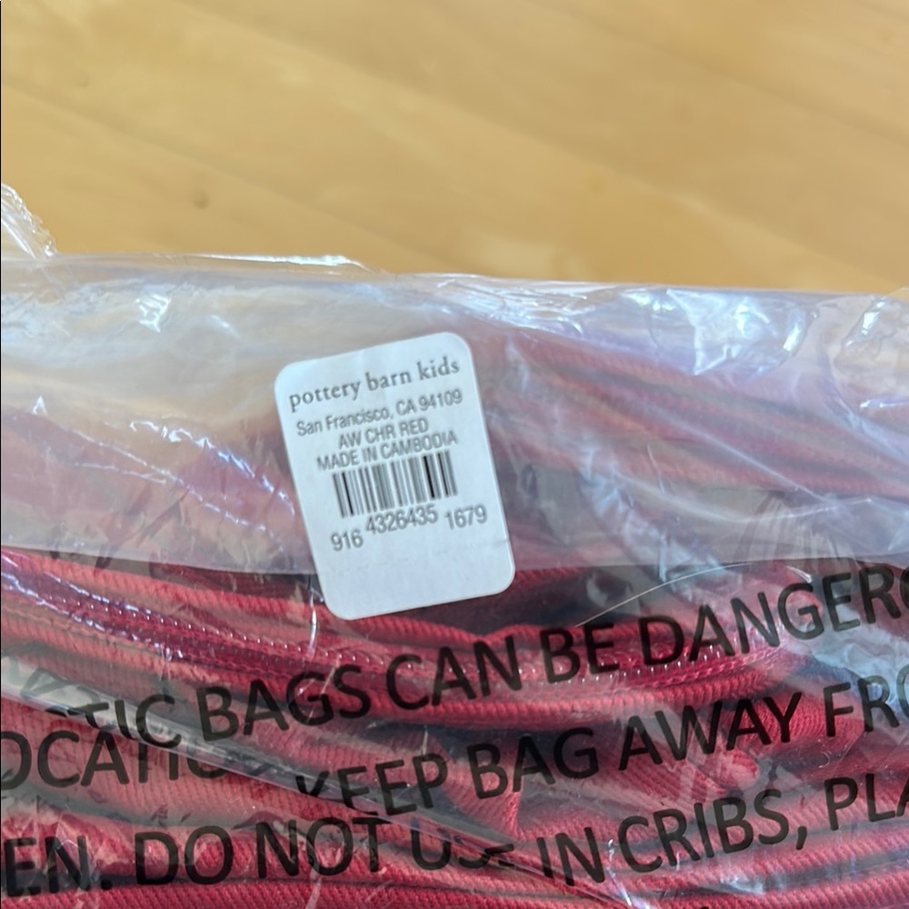 Pottery Barn Kids Red Chair slip cover